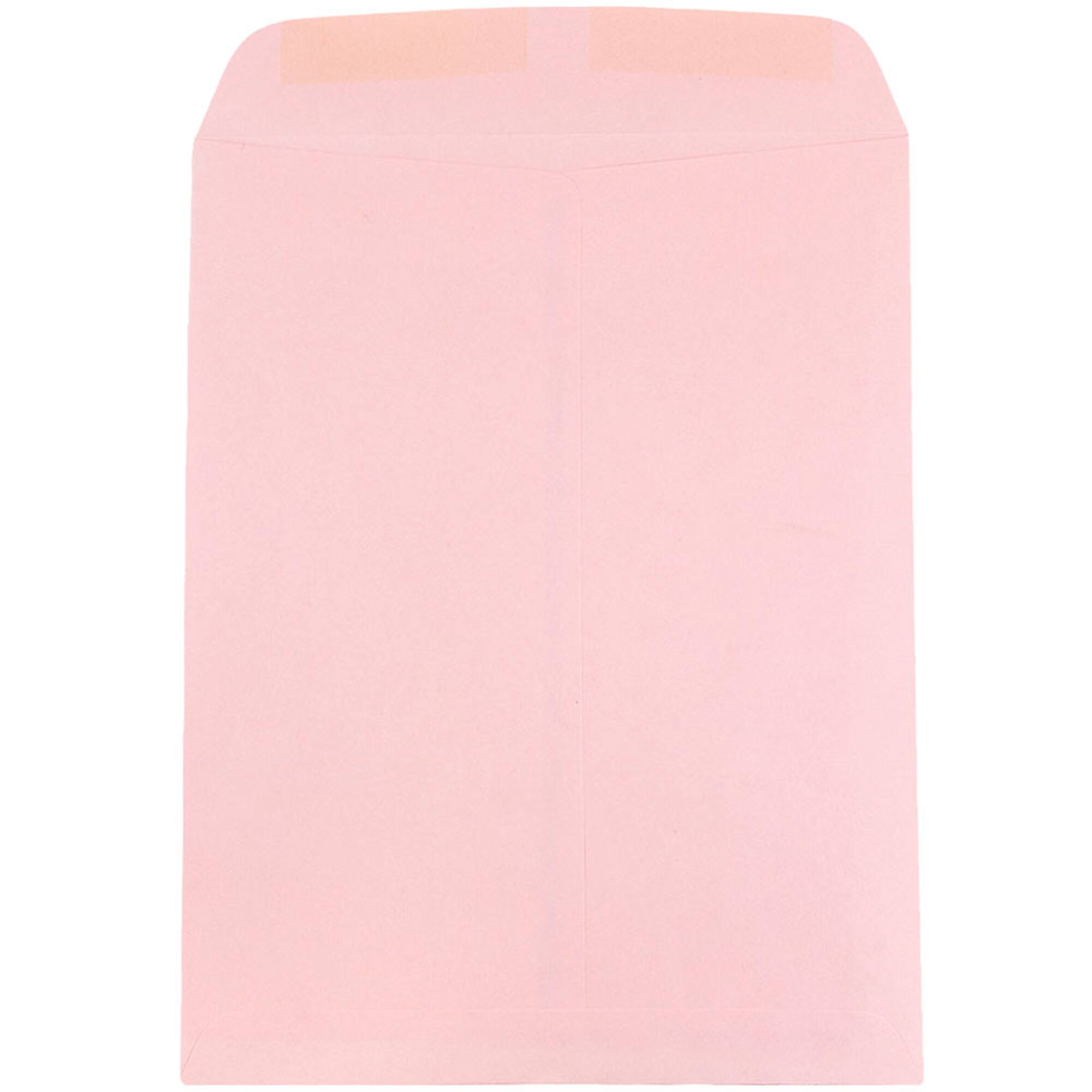 JAM Paper 9" x 12" Baby Pink Open End Catalog Premium Envelopes, 100ct.